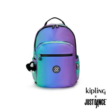 KIPLING X JUST DANCE『首爾包』霓虹漸層機能手提後背包-SEOUL