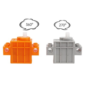 舵機兼容樂高積木/防堵轉帶保護/270度/360度 microbit編程控制