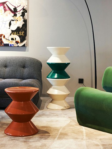 網紅設計師矮凳小戶型家用客廳換鞋坐凳北歐ins創意塑膠沙漏凳子 幸福驛站