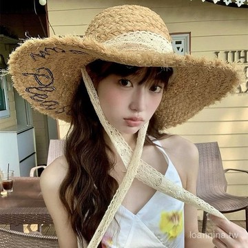默契滿分💯 夏季帽子超大夏天帽簷海邊防曬遮陽帽度假太陽沙灘草帽新款 5RMG