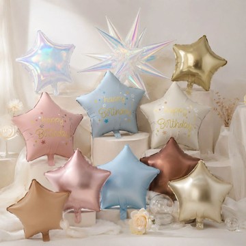♥星星造型氣球全系列♥ 鋁膜氣球 五角星氣球 造型氣球 星星造型氣球 生日佈置 氣球裝飾 五角星多色鋁膜氣球 星星氣球