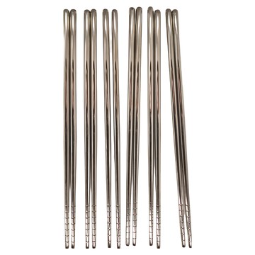 MIKA HOUSE 橘之屋 304不銹鋼筷 長23cm  6雙筷子  銀色  2組