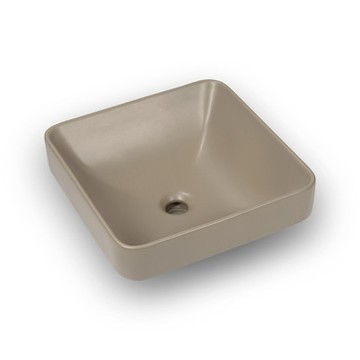 Forefront 方形獨立盆 (奶茶色) - 無搭配龍頭台面