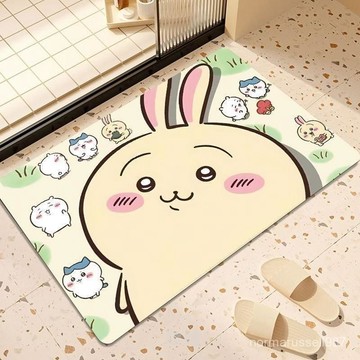 臺灣出貨💖吉伊卡哇衛生間地墊硅藻泥浴室腳墊子洗手間門口防滑速幹耐臟地毯