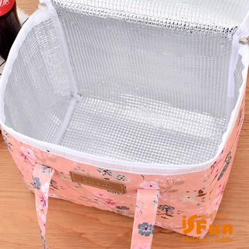 【iSFun】繽紛印花 大容量方型手提保冷保溫便當包/款式可選