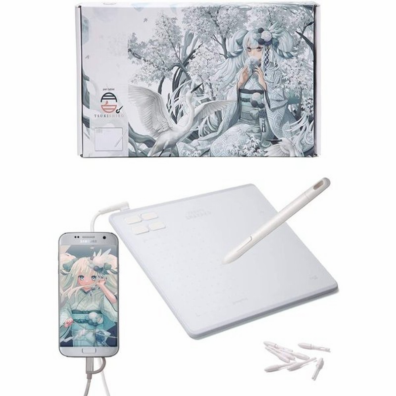 Raywood 筆や写楽 ペンタブレット Tsukishiro Pc Android対応 ショートカット4個 ペンタブ 板タブ Otgアダブタ 線画 イラストデータ付き 通販 Lineポイント最大get Lineショッピング