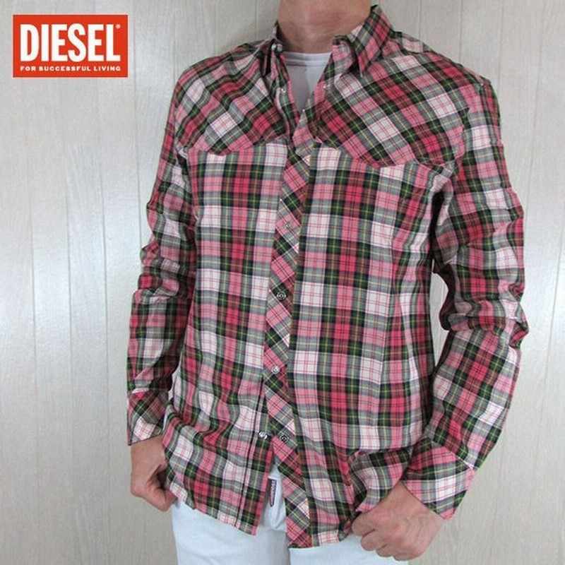 ディーゼル Diesel シャツ メンズ トップス 長袖 S Plany 37q ピンク サイズ S Xl 通販 Lineポイント最大0 5 Get Lineショッピング