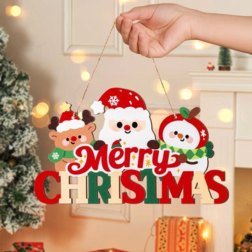免運🔮聖誕節門掛裝飾品家居掛件場景佈置氛圍掛飾快樂聖誕老人樹臥室門聖誕節裝扮 聖誕節禮物 女生禮物 聖誕老人