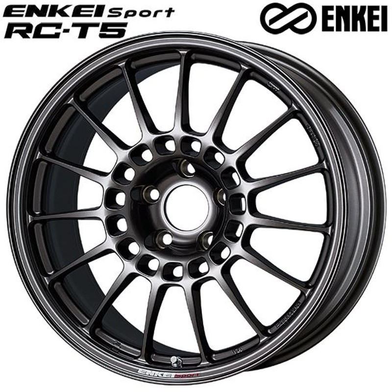 ENKEI エンケイ スポーツ RC-T5 17インチ 7.0J 4H100 +37 ダークシルバー アルミホイール単品 1本 4本以上送料無料 |  LINEブランドカタログ