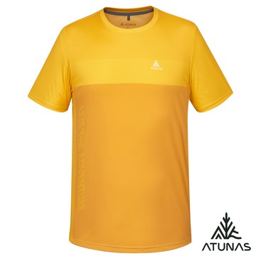 【ATUNAS 歐都納】男循環酷涼節能抑菌短袖T恤A1TS2506MC棕黃