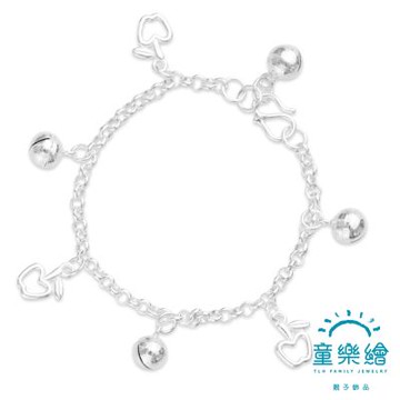 【童樂繪金飾】兒童純銀手鍊 果然平安