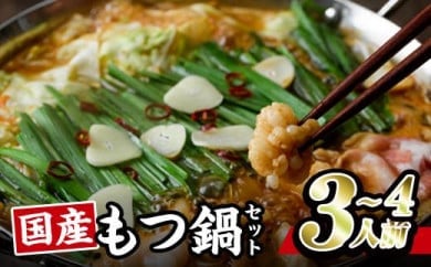 モツ鍋 セット (3-4人前・ホルモン500g・豚バラ300g・ちゃんぽん麺2玉・もつダレ1本)