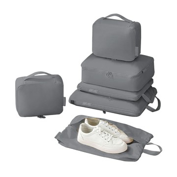 【Mr.box】高級旅行壓缩袋六件組極致灰