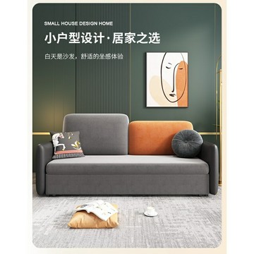 輕奢沙發床客廳沙發椅2022年新款多功能兩用可折疊北歐小戶型雙人推拉式