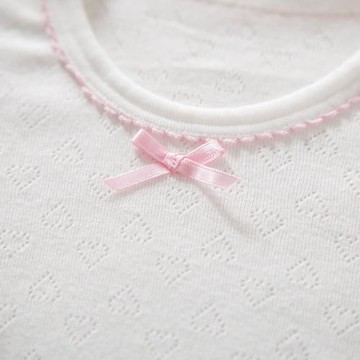 純棉嬰幼兒上衣女童純棉T恤女寶寶全棉背心網眼女孩短袖T恤半袖夏