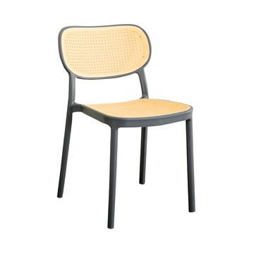 【多瓦娜】翁佐無扶手復古防水休閒椅-五色(戶外椅/餐椅/椅子)灰色