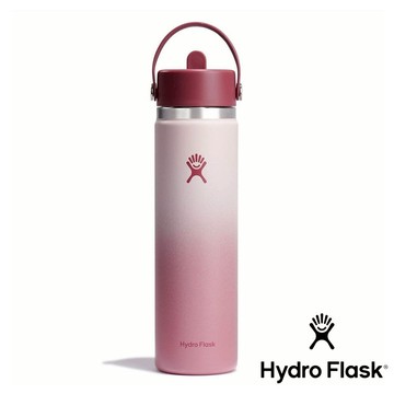 【Hydro Flask】Ombre 24oz寬口吸管保溫鋼瓶『漸層紅』LEW24BFS24 戶外 露營 登山 健行 休閒 保溫 保冰 保冷 水瓶 保溫瓶