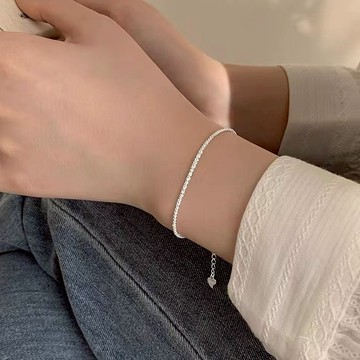 🎉台灣現貨 波光粼粼手鍊 銀色手鍊 閃亮手鍊 貴氣手鍊 手鏈 手環 飾品 長短可調整 ins 韓風韓國手鍊