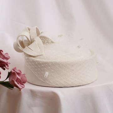 【巴黎精品】現貨+預購 禮帽毛呢帽 宴會-復古網紗裝飾花朵毛呢女帽子子4色v1am4