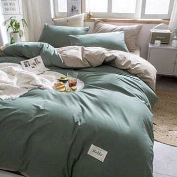 四件套全棉純棉被套床品套件水洗棉床單被罩北歐風三件套床上用品