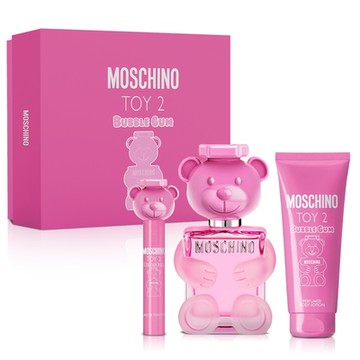 MOSCHINO 泡泡熊女性淡香水禮盒-淡香水100ml+香體乳100ml+隨行香氛10ml