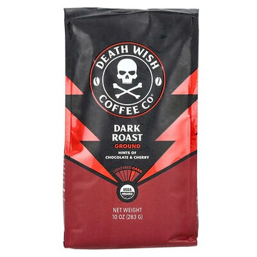 Death Wish Coffee, 深度烘焙粉，10 盎司（283 克）