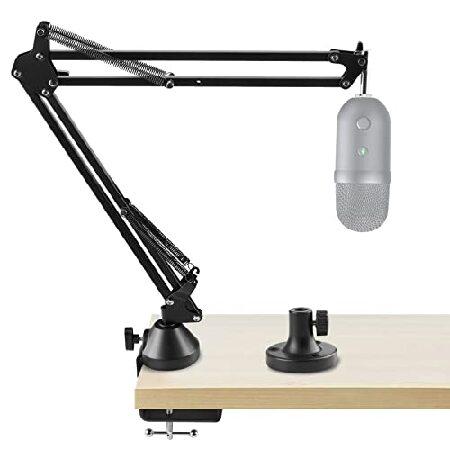 Geekria for Creators Microphone Arm Compatible with Razer Seiren X, Mini, V2 Pro, V2 X, Elite, Emote, Mic Boom Arm with Table Flange Mount Adapter, Su