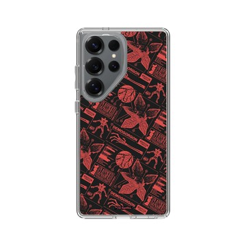 Galaxy S25 Ultra Clear 透明 - Stranger Things - 顛倒世界怪物圖鑑 紅黑款