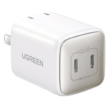 UGREEN 綠聯 45W 充電器 GaN 快充版 雙USB-C  白色  1盒