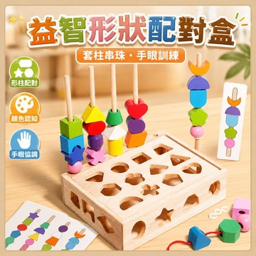 台灣出貨🧸套柱智力盒 串珠玩具 形狀配對 蒙氏教具 早教教具 益智積木 形狀玩具 益智教具 積木玩具
