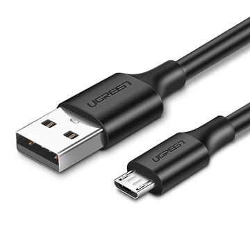 UGREEN 1M Micro USB快充傳輸線 黑色 PVC版