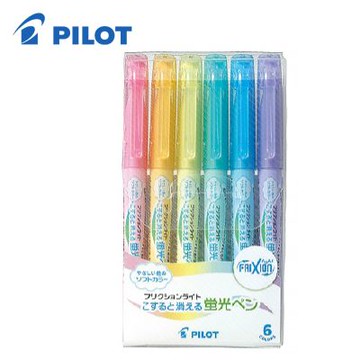 【PILOT 百樂】SFL-60SL-S6螢光魔擦筆-柔粉系6色/組