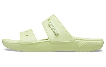 CROCS CLASSIC CLOG COZY UNISEX GRAY GREEN SLIPPERS