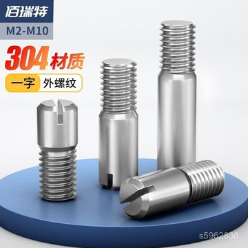 💯臺灣出貨💯304不銹鋼一字開槽無頭螺釘定位圓柱銷釘GB878軸位臺階螺絲螺栓 NZNW