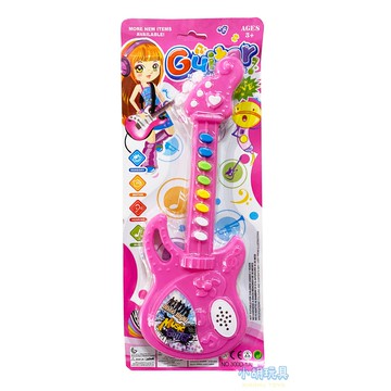 搖滾少女電子音樂吉他 兒童玩具【小胡玩具(電子發票)】