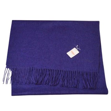 CHLOE 經典刺繡品牌LOGO圖騰喀什米爾寬版披肩/圍巾(葡萄紫色/192*52CM)