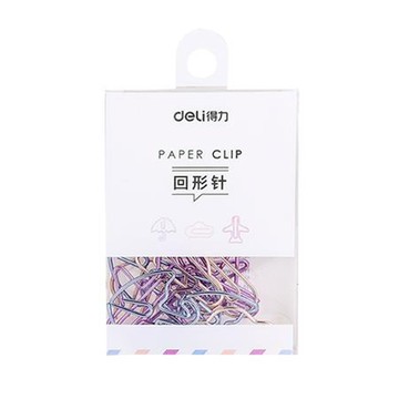 得力Deli彩色造型迴紋針/0055/12支