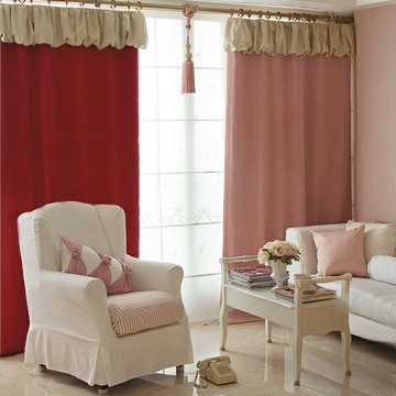 韓式風格一級遮光加厚窗簾隔熱臥室客廳陽臺燈籠簾頭成品防紫外線