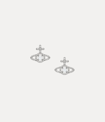 Vivienne Westwood Olympia Earrings Silver Cubic Zirconia Women