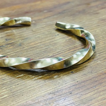 客製化 黃銅手環 超粗款 素面 旋轉 可客製姓名 S296