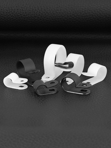 R型理線夾/U形線夾/電線纜定位固定器螺釘塑料夾線環扣線卡配線紐