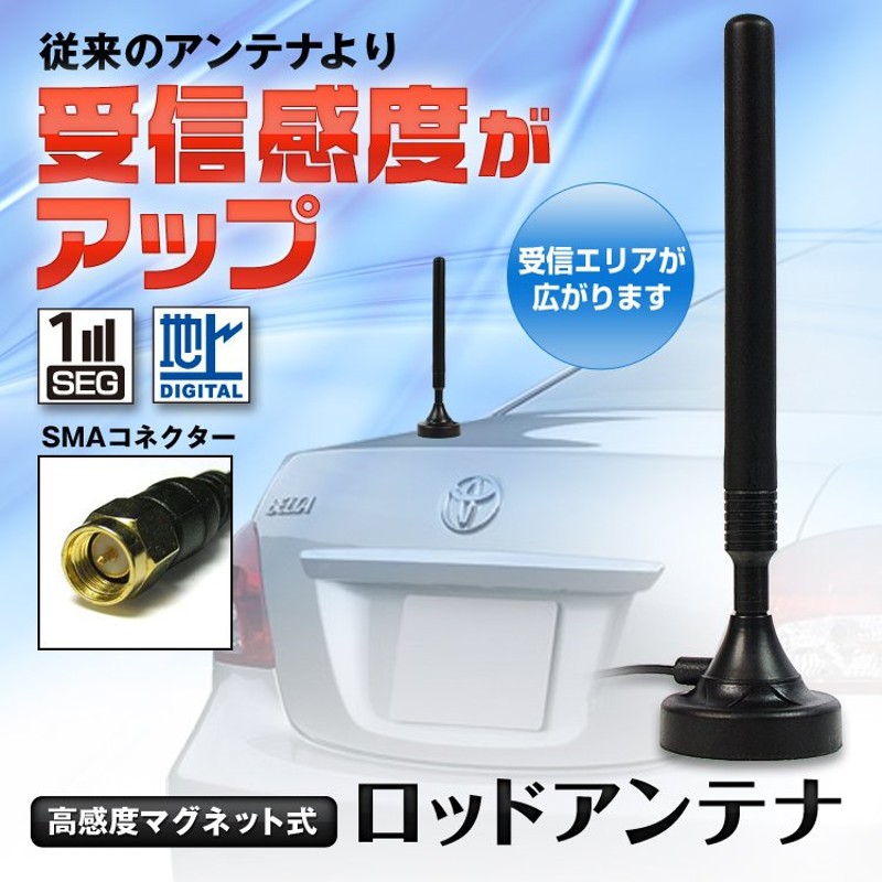 アンテナ ロッドアンテナ 車載 高感度 地デジ テレビ受信用 マグネット式 Dan04 通販 Lineポイント最大get Lineショッピング