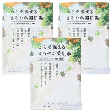 Daily Delight 美肌入浴劑 雪松木&松 50g 含漢藥植物精華 天然粘土 配合天然精油  3包