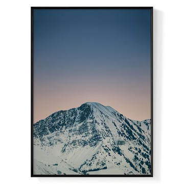 皚皚雪山 藝術畫 4種可選框色  40 x 30cm  黑色