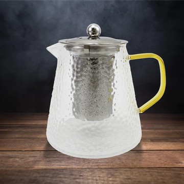 milomix 錘紋耐熱玻璃泡茶壺-900ml-2入