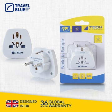 【Travelblue 藍旅】旅行歐洲轉接插頭 TB901