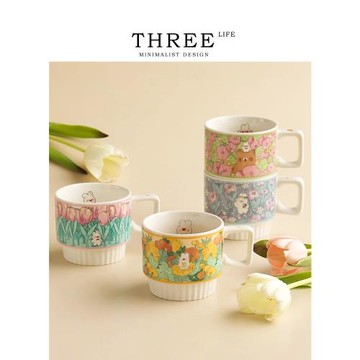 Tlife·Bosom·杯具茉茉兔馬克杯陶瓷杯家用高顏值咖啡杯 | 情懷