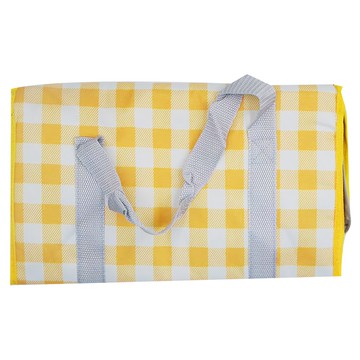 Funtaitai 大容量手提戶外野餐包  小黃格  1個