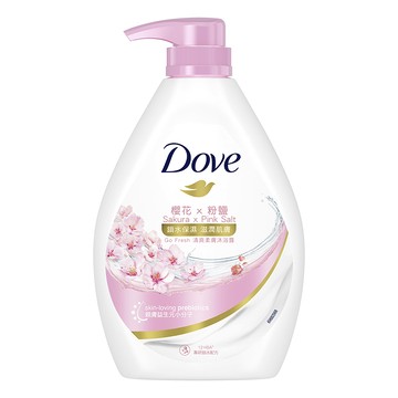 Dove 多芬 櫻花粉鹽 清爽柔膚沐浴露 鎖水保濕  900g  1瓶
