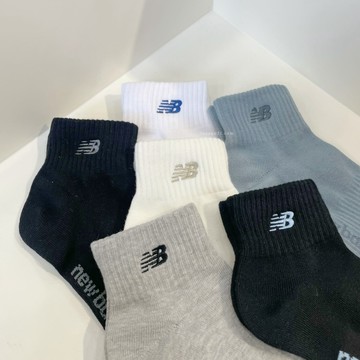 NEW BALANCE 中筒襪 刺繡立體LOGO 襪子 六色 六雙一組